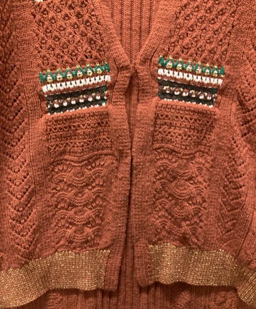 Mame Kurogouchi（マメクロゴウチ）mame kurogouchi (マメクロゴウチ) Oversized Chunky Knit Cardigan ブラウン サイズ:1の古着・服飾アイテム