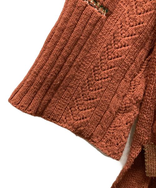 Mame Kurogouchi（マメクロゴウチ）mame kurogouchi (マメクロゴウチ) Oversized Chunky Knit Cardigan ブラウン サイズ:1の古着・服飾アイテム
