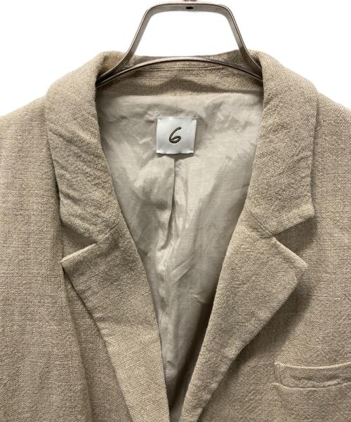 6(ROKU) BEAUTY&YOUTH（ロク ビューティーアンドユース）6(ROKU) BEAUTY&YOUTH (ロク ビューティーアンドユース) LINEN 2B JACKET ベージュ サイズ:36の古着・服飾アイテム