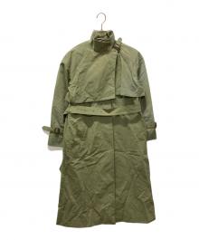 Aquascutum（アクアスキュータム）の古着「コットンナイロン素材ビッグシルエットコート」｜オリーブ