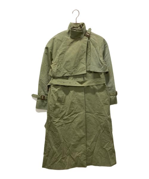 Aquascutum（アクアスキュータム）Aquascutum (アクアスキュータム) コットンナイロン素材ビッグシルエットコート オリーブ サイズ:Mの古着・服飾アイテム