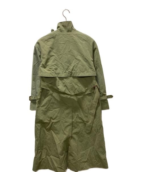 Aquascutum（アクアスキュータム）Aquascutum (アクアスキュータム) コットンナイロン素材ビッグシルエットコート オリーブ サイズ:Mの古着・服飾アイテム