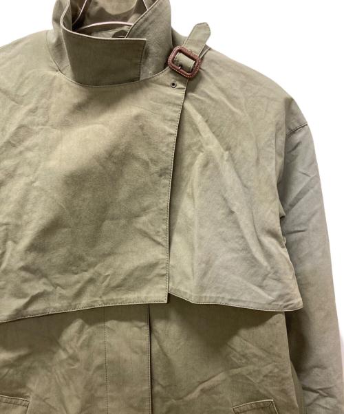 Aquascutum（アクアスキュータム）Aquascutum (アクアスキュータム) コットンナイロン素材ビッグシルエットコート オリーブ サイズ:Mの古着・服飾アイテム
