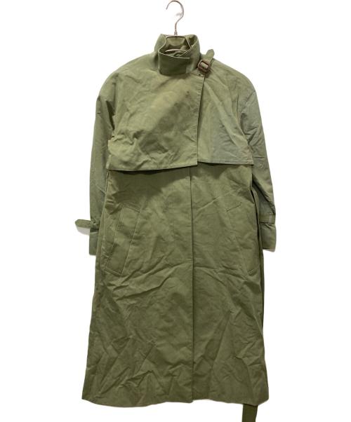 Aquascutum（アクアスキュータム）Aquascutum (アクアスキュータム) コットンナイロン素材ビッグシルエットコート オリーブ サイズ:Mの古着・服飾アイテム