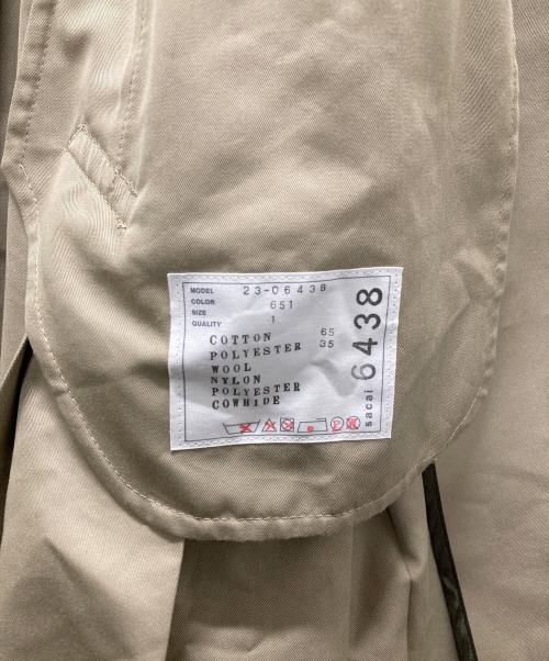sacai（サカイ）sacai (サカイ) プリーツステンカラーチコート ベージュ サイズ:１の古着・服飾アイテム