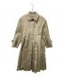 sacai（サカイ）の古着「プリーツステンカラーチコート」｜ベージュ