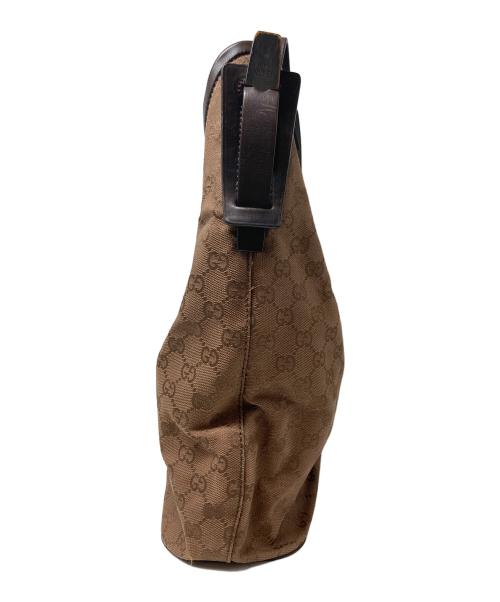 GUCCI（グッチ）GUCCI (グッチ) GGキャンバス ワンショルダーバッグ ブラウンの古着・服飾アイテム
