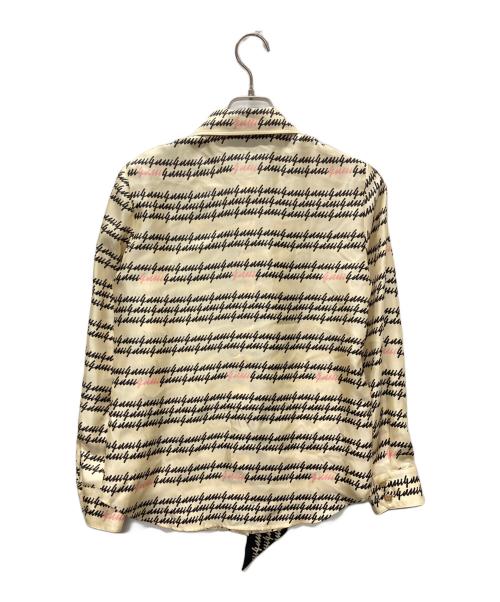 GUCCI（グッチ）GUCCI (グッチ) スクリプトプリントシルクシャツ アイボリー サイズ:38の古着・服飾アイテム