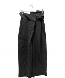 ENFOLD（エンフォルド）の古着「ONE-SHOULDER SARROUEL-TROUSERS」｜グレー