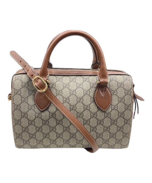 GUCCI（グッチ）GUCCI (グッチ) GGブルームス 2WAYショルダーバッグ グレー×ブラウンの古着・服飾アイテム