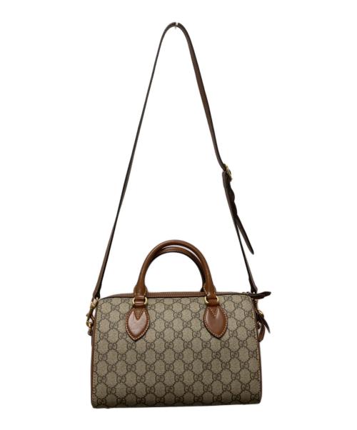 GUCCI（グッチ）GUCCI (グッチ) GGブルームス 2WAYショルダーバッグ グレー×ブラウンの古着・服飾アイテム
