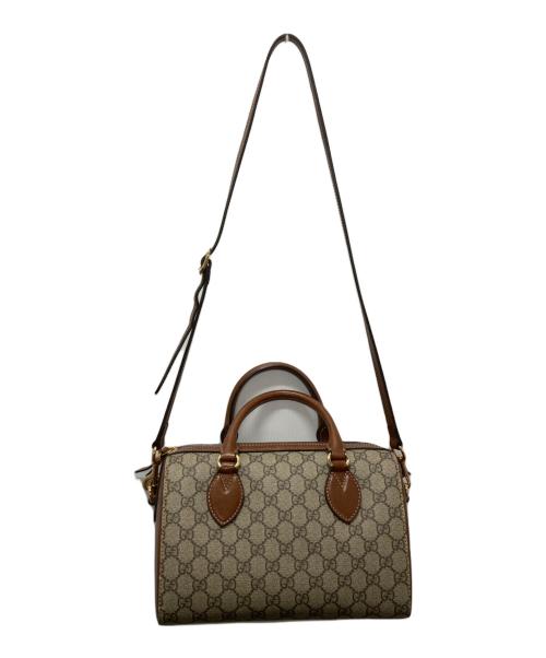GUCCI（グッチ）GUCCI (グッチ) GGブルームス 2WAYショルダーバッグ グレー×ブラウンの古着・服飾アイテム