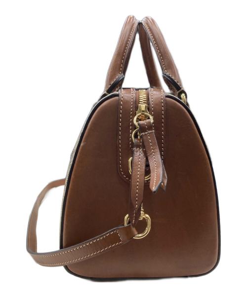 GUCCI（グッチ）GUCCI (グッチ) GGブルームス 2WAYショルダーバッグ グレー×ブラウンの古着・服飾アイテム