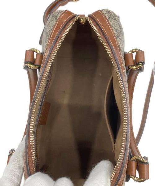 GUCCI（グッチ）GUCCI (グッチ) GGブルームス 2WAYショルダーバッグ グレー×ブラウンの古着・服飾アイテム