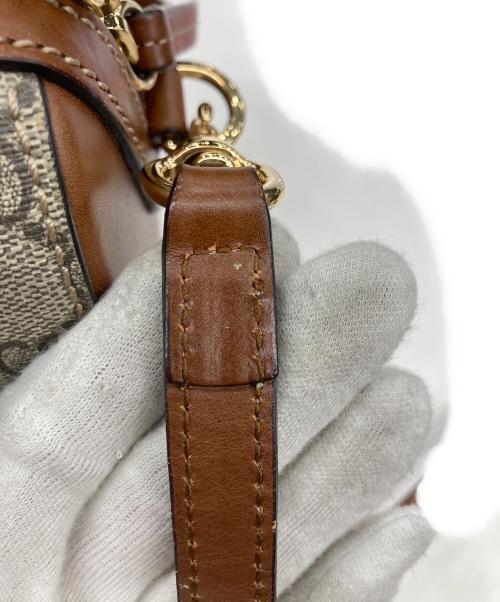 GUCCI（グッチ）GUCCI (グッチ) GGブルームス 2WAYショルダーバッグ グレー×ブラウンの古着・服飾アイテム