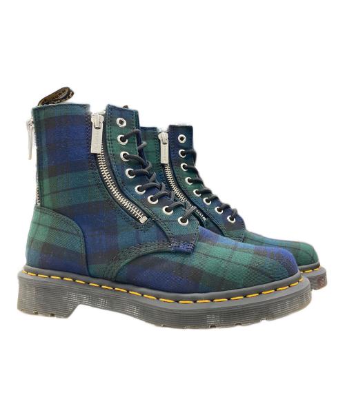 Dr.Martens（ドクターマーチン）Dr.Martens (ドクターマーチン) CORE APPLIQUE 1460 ZIP グリーン×ネイビー サイズ:UK5の古着・服飾アイテム