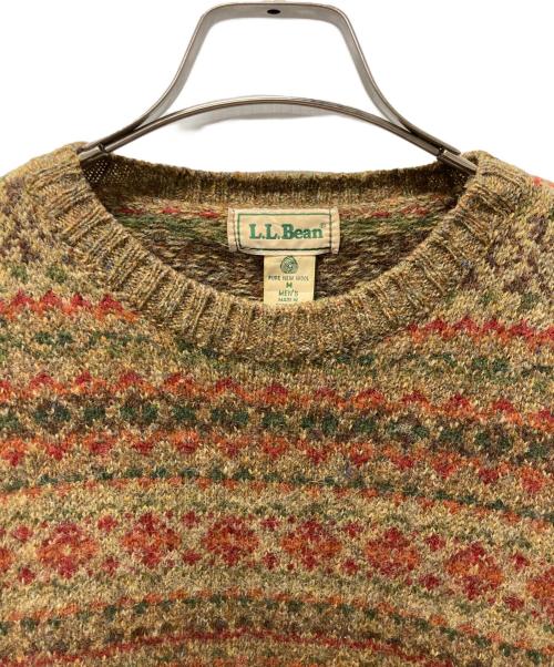 L.L.Bean（エルエルビーン）L.L.Bean (エルエルビーン) 90's総柄ニット ベージュ サイズ:Mの古着・服飾アイテム