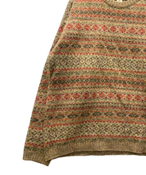 L.L.Bean（エルエルビーン）L.L.Bean (エルエルビーン) 90's総柄ニット ベージュ サイズ:Mの古着・服飾アイテム