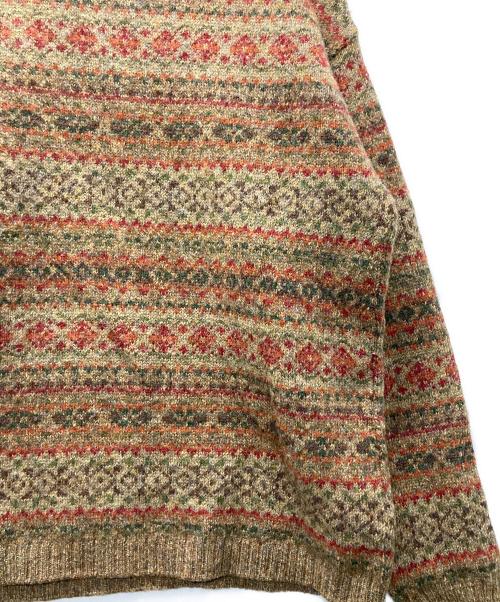L.L.Bean（エルエルビーン）L.L.Bean (エルエルビーン) 90's総柄ニット ベージュ サイズ:Mの古着・服飾アイテム