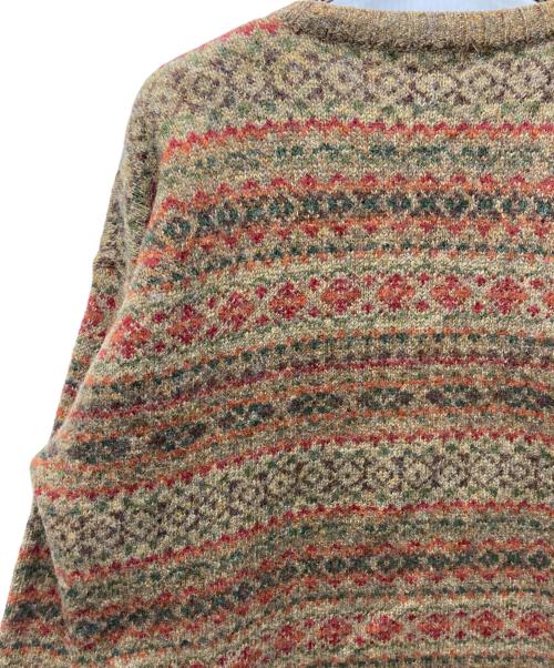 L.L.Bean（エルエルビーン）L.L.Bean (エルエルビーン) 90's総柄ニット ベージュ サイズ:Mの古着・服飾アイテム
