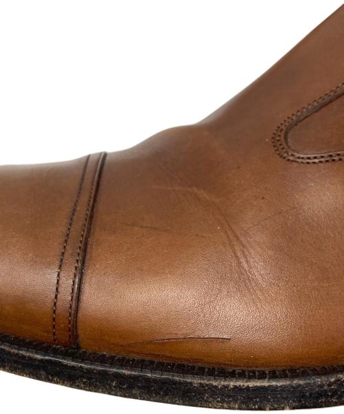 GUCCI（グッチ）GUCCI (グッチ) スクエアトゥレザーブーツ ブラウン サイズ:８Dの古着・服飾アイテム