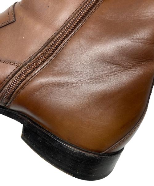 GUCCI（グッチ）GUCCI (グッチ) スクエアトゥレザーブーツ ブラウン サイズ:８Dの古着・服飾アイテム