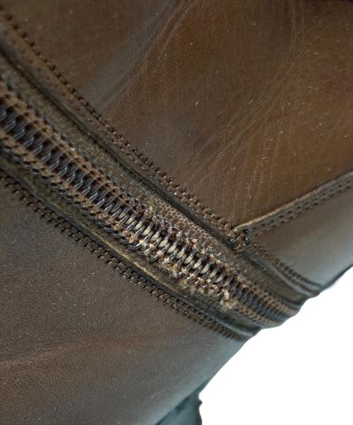 GUCCI（グッチ）GUCCI (グッチ) スクエアトゥレザーブーツ ブラウン サイズ:８Dの古着・服飾アイテム