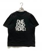 sacai×eric hazeサカイ×エリック・ヘイズ）の古着「ONE KIND WORD プリントTシャツ」｜ブラック