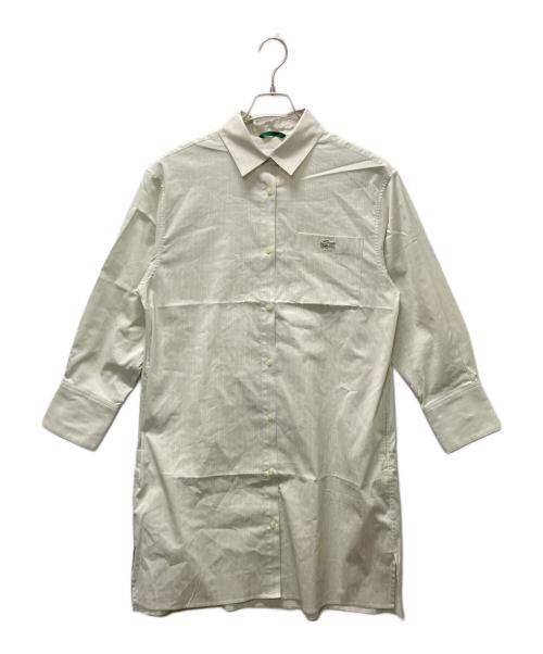 LACOSTE（ラコステ）LACOSTE (ラコステ) マルチストライプシャツドレス ベージュ サイズ:36 未使用品の古着・服飾アイテム