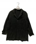 COLINAコリーナ）の古着「garabo sashiko kasuri atelier coat mid」｜ブラック