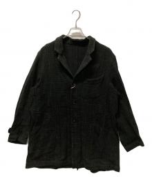 COLINA（コリーナ）の古着「garabo sashiko kasuri atelier coat mid」｜ブラック