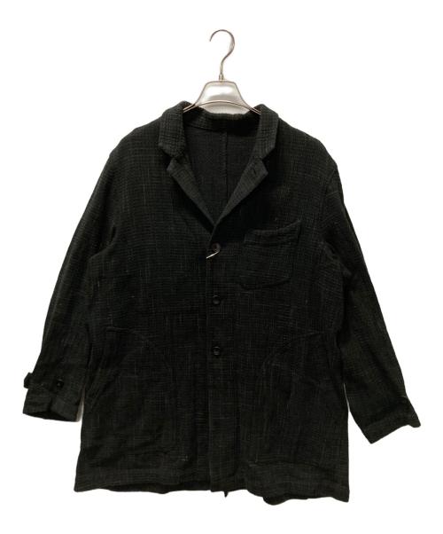 COLINA（コリーナ）COLINA (コリーナ) garabo sashiko kasuri atelier coat mid ブラック サイズ:L 未使用品の古着・服飾アイテム
