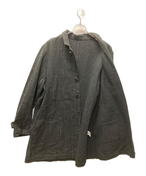 COLINA（コリーナ）COLINA (コリーナ) garabo sashiko kasuri atelier coat mid ブラック サイズ:L 未使用品の古着・服飾アイテム