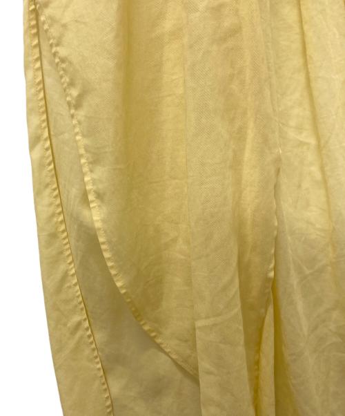 ENFOLD（エンフォルド）ENFOLD (エンフォルド) Sheer Twill ロングシャツ イエロー サイズ:Mの古着・服飾アイテム