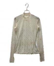 MARINE SERRE（マリーンセル）の古着「フロッキーシアーレースカットソー」｜ベージュ