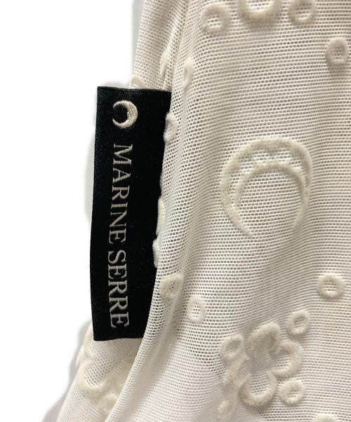 MARINE SERRE（マリーンセル）MARINE SERRE (マリーンセル) フロッキーシアーレースカットソー ベージュ サイズ:Sの古着・服飾アイテム