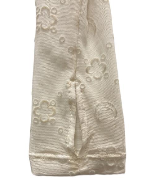 MARINE SERRE（マリーンセル）MARINE SERRE (マリーンセル) フロッキーシアーレースカットソー ベージュ サイズ:Sの古着・服飾アイテム