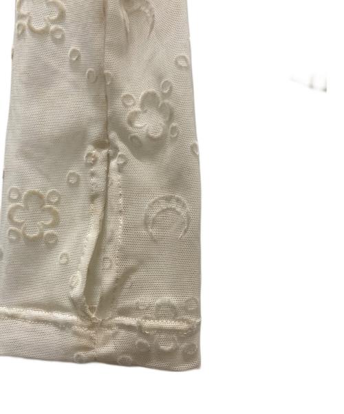 MARINE SERRE（マリーンセル）MARINE SERRE (マリーンセル) フロッキーシアーレースカットソー ベージュ サイズ:Sの古着・服飾アイテム