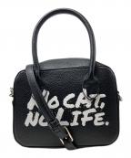 MMTSマミタス）の古着「NO CAT NO LIFE ショルダー/ショルダーバッグ」｜ブラック