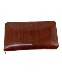 KIGO Wallet（キゴ ウォレット）の古着「ブルハイドレザーラウンドファスナー財布」｜ブラウン