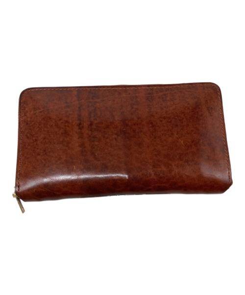 KIGO Wallet（キゴ ウォレット）KIGO Wallet (キゴ ウォレット) ブルハイドレザーラウンドファスナー財布 ブラウンの古着・服飾アイテム