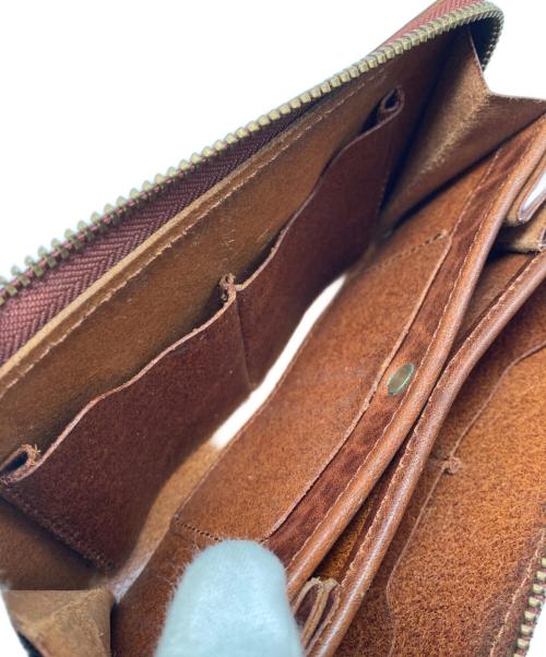 KIGO Wallet（キゴ ウォレット）KIGO Wallet (キゴ ウォレット) ブルハイドレザーラウンドファスナー財布 ブラウンの古着・服飾アイテム