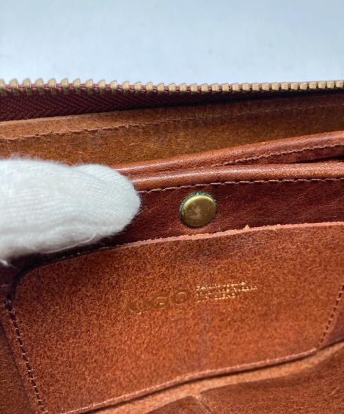 KIGO Wallet（キゴ ウォレット）KIGO Wallet (キゴ ウォレット) ブルハイドレザーラウンドファスナー財布 ブラウンの古着・服飾アイテム