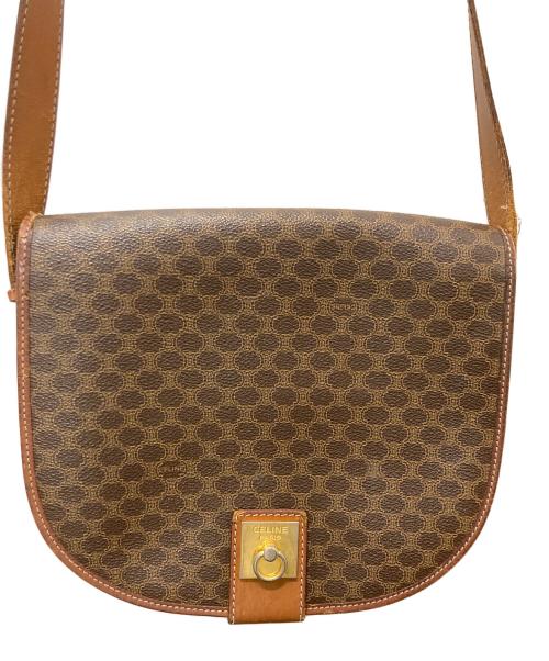 CELINE（セリーヌ）CELINE (セリーヌ) マカダム柄ショルダーバッグ ブラウンの古着・服飾アイテム