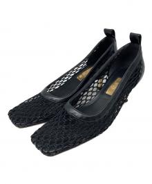 Le Talon GRISE（ル タロン グリーズ）の古着「ナイロンメッシュストレッチパンプス」｜ブラック