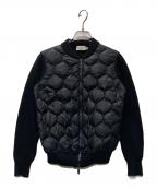 MONCLERモンクレール）の古着「MAGLIONE TRICOT CARDIGAN/切替ダウンジャケット」｜ブラック