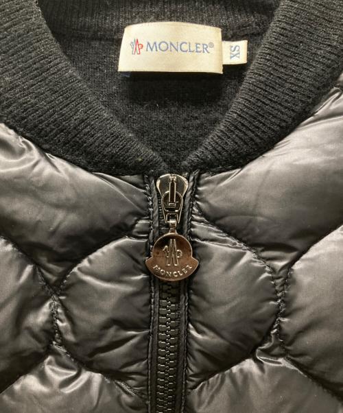 MONCLER（モンクレール）MONCLER (モンクレール) MAGLIONE TRICOT CARDIGAN/切替ダウンジャケット ブラック サイズ:XSの古着・服飾アイテム