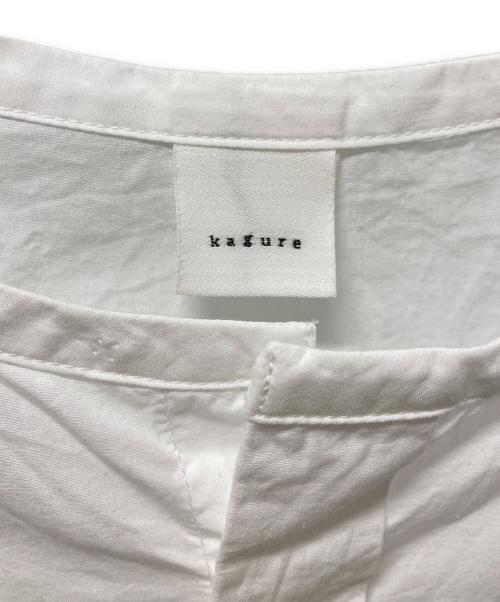 KAGURE（カグレ）KAGURE (カグレ) コットンダブルポケットワイドシャツ ホワイト サイズ:Fの古着・服飾アイテム