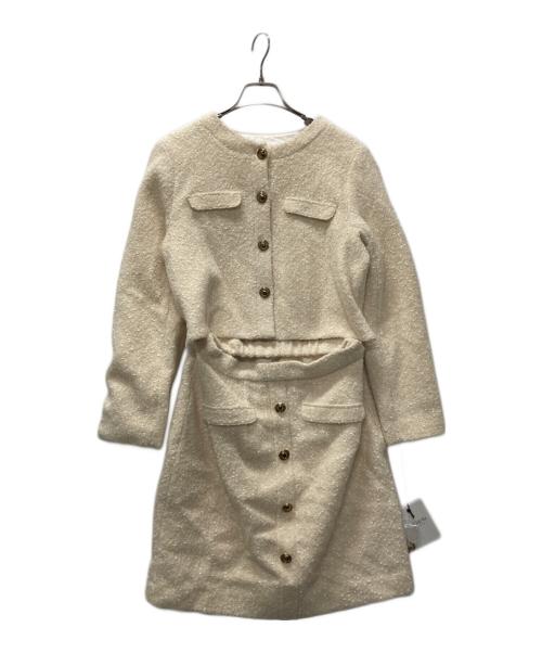 HER LIP TO（ハーリップトゥ）Her lip to (ハーリップトゥ) Mix Loop Tweed Dress ベージュ サイズ:M 未使用品の古着・服飾アイテム