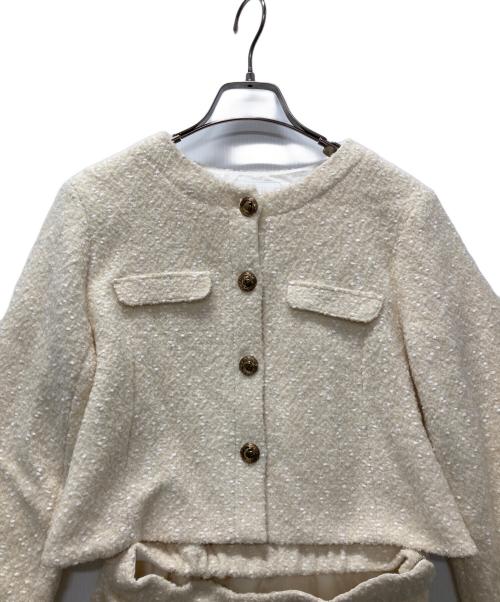 HER LIP TO（ハーリップトゥ）Her lip to (ハーリップトゥ) Mix Loop Tweed Dress ベージュ サイズ:M 未使用品の古着・服飾アイテム